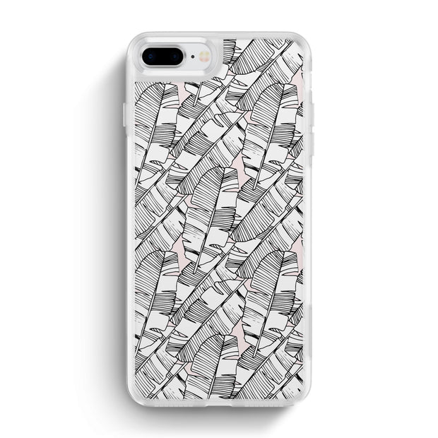 Nearly You iPhone Case -Inky Feather Over Pink